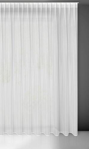 Hotová záclona s riasiacou páskou - Tonia biela, lesklá 3 x 3 m